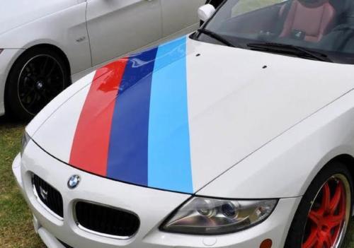 BMW M color stripes Rally Hood Racing Motorsport Performance vinyl decal sticker