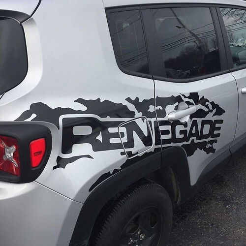 NEW 2017-2019 Jeep Renegade Graphics - Sticker Decal Set Matte Gloss Finishes
