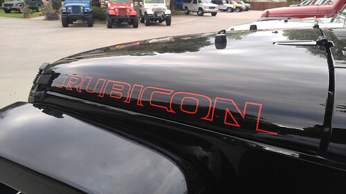 2pcs NEW RUBICON Hood Side Sticker Decal Graphic JEEP WRANGLER RUBICON RED Color