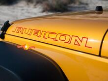 2pcs NEW RUBICON Hood Side Sticker Decal Graphic JEEP WRANGLER RUBICON RED Color 2