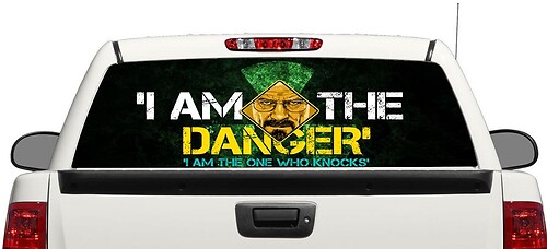 Breaking Bad heisenberg danger Rear Window Decal Sticker Pick-up Truck SUV Car 3
