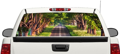 Forest road trail nature Rear Window Decal Sticker Pick-up Truck SUV Car 3
