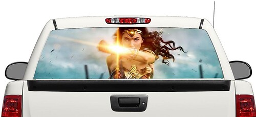 Wonder Women Rear Window Decal Sticker Pick-up Truck SUV Car 3