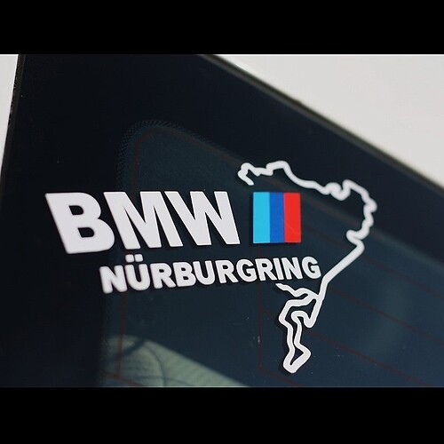 Nurburgring BMW Racing Sport Car Window Windowshield Sticker Decal
