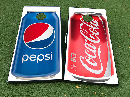 Coca Cola Pepsi Cornhole Board Game Sticker Decal VINYL WRAPS with LAMINATED