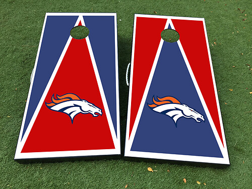 Denver Broncos Cornhole Board Game Sticker Decal VINYL WRAPS with LAMINATED