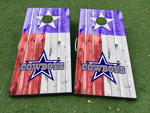Dallas Cowboys Cornhole Board Game Sticker Decal VINYL WRAPS with LAMINATED