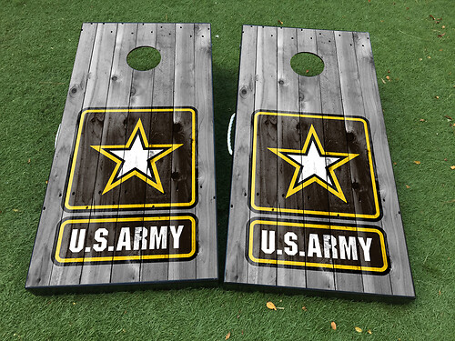 US Army military Cornhole Board Game Sticker Decal VINYL WRAPS with LAMINATED