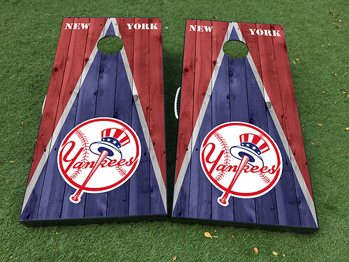 New York Yankees Cornhole Board Game Sticker Decal VINYL WRAPS with LAMINATED