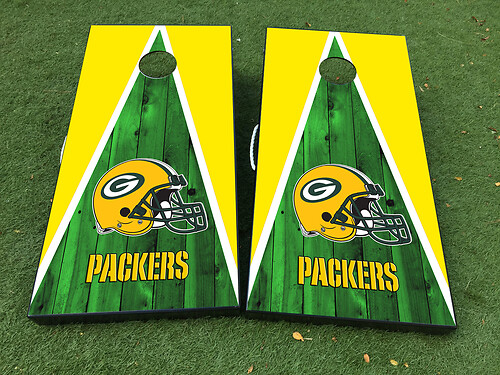 Green Bay Packers Cornhole Board Game Sticker Decal VINYL WRAPS with LAMINATED