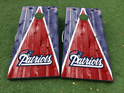 New England Patriots Cornhole Board Game Sticker Decal VINYL WRAPS with LAMINATED