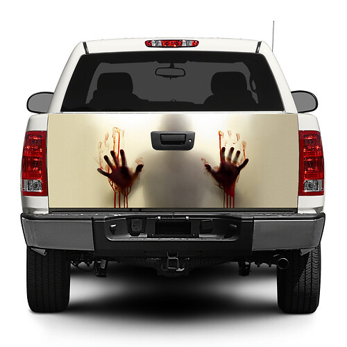 Zombie blood help Tailgate Decal Sticker Wrap Pick-up Truck SUV Car