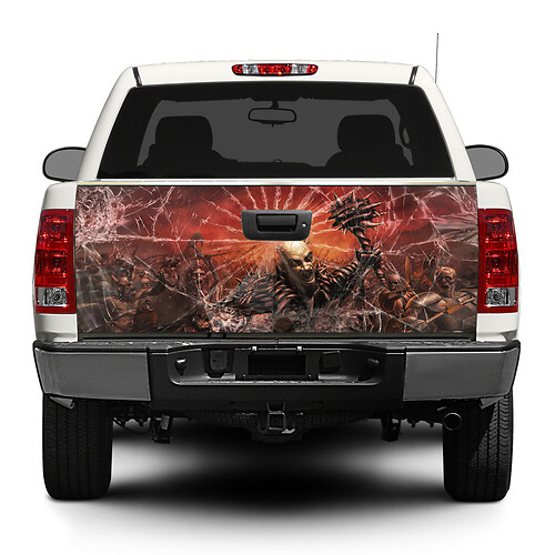 Broken Glass Death Hit Tailgate Decal Sticker Wrap Pick-up Truck SUV Car