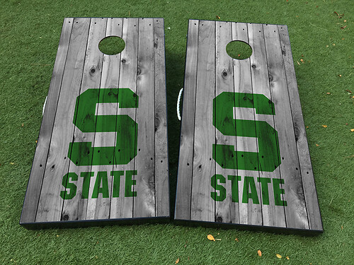 Michigan State University Cornhole Board Game Sticker Decal VINYL WRAPS with LAMINATED