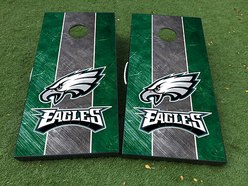 Philadelphia Eagles Football Cornhole Board Game Sticker Decal VINYL WRAPS with LAMINATED
