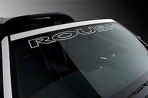 ROUSH MUSTANG Vinyl Decal Windshield Sticker Emblem Logo Graphic White