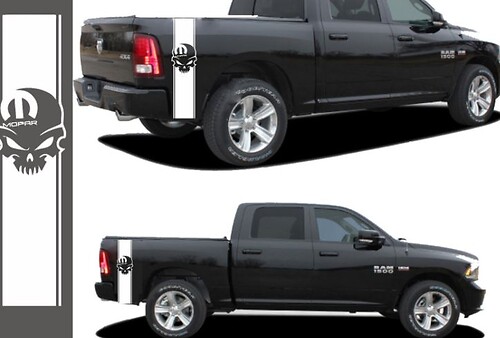 Truck Stripe Vinyl Decal Sticker Mopar Skull Fits Dodge Ram Dakota 1500 2500