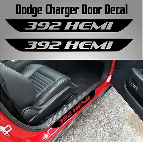 2015 2016 2017 391 Srt Dodge Charger Vinyl Door Sill Decals 392 Hemi Sticker