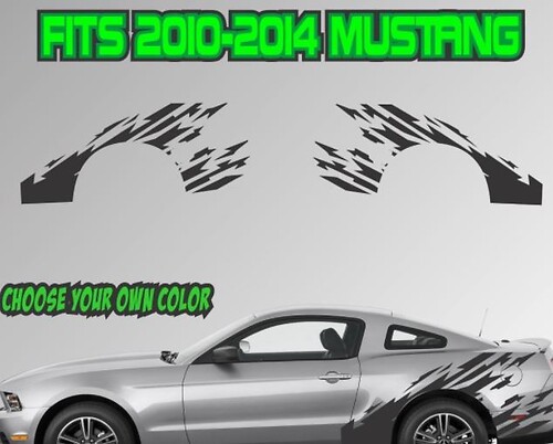 2010-2014 Ford Mustang Ripped Stripe Vinyl Decal Sticker GT 5.0 Graphic Cobra
