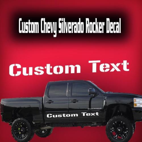 Chevy Silverado Rocker Stripe Vinyl Decal Sticker 1500 2500 3500 HD Fits 4 door