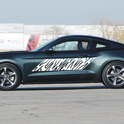 Car Tree texture Decor Door Decal for Mustang Vinyl sticker Side Stickers 1300