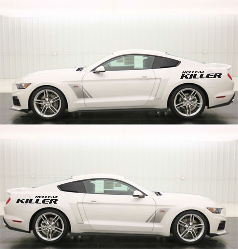 2pcs HELLCAT KILLER Sticker Decal Side Vinyl Fender Dodge Ford Mustang Camaro
