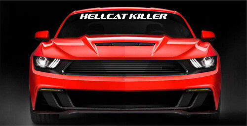 2pcs HELLCAT KILLER Sticker Decal Windshield Window Vinyl Graphic Ford Mustang Camaro
