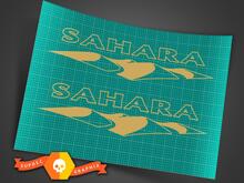 X2 Jeep Sahara Decal Sticker Vinyl Stock Color Wrangler Rubicon Sport 4x4 2