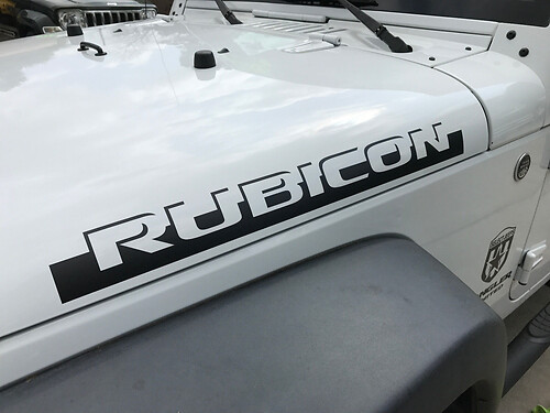 2pcs RUBICON SHADOW Hood Side Sticker Decal Graphic JEEP WRANGLER RUBICON SAHARA