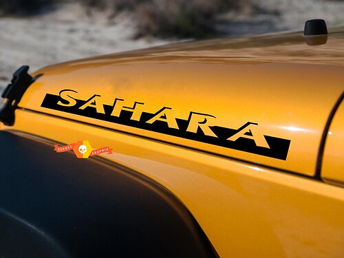 2pcs SAHARA SHADOW Hood Side Sticker Decal Graphic JEEP WRANGLER RUBICON SAHARA
