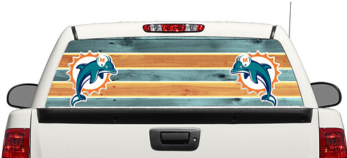 Miami Dolphins Football  logo Rear Window Decal Sticker Pick-up Truck SUV Car 3
