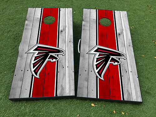 Atlanta Falcons Football Cornhole Board Game Sticker Decal VINYL WRAPS with LAMINATED