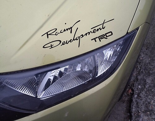 2x Racing Development TRD body side decal sticker fits GT86 Tacoma Tundra