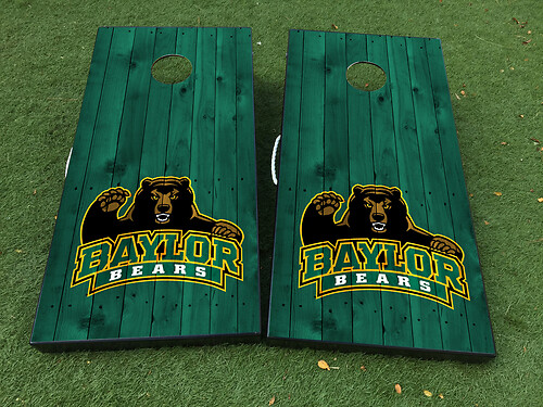 Baylor University Bears Fottball team Cornhole Board Game Sticker Decal VINYL WRAPS with LAMINATED