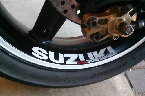 Suzuk GSXR 1000 750 600 wheels Racing yoshimura Decals Stickers Graphics
