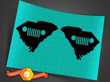 Any US state USA  patriotic Decal Sticker for JEEP Wrangler Rubicon door all colors 2