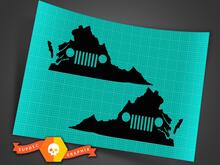 Any US state USA  patriotic Decal Sticker for JEEP Wrangler Rubicon door all colors 3