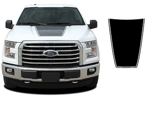 2015-2017 Ford F-150 Force Hood Solid Color Stickers Decals Stripes Vinyl Graphics