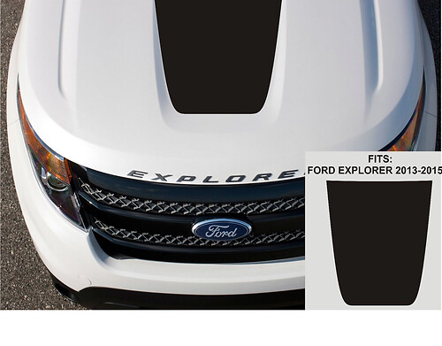 FORD EXPLORER 2013 - 2020 BLACKOUT SOLID VINYL HOOD Sticker Decal