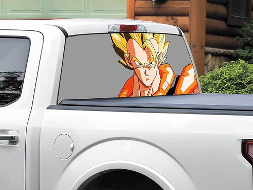 Anime Dragon Ball Z Gogeta Super Saiyan Rear Window Decal Sticker Pick-up Truck SUV Car any size
