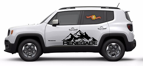 2pcs Vinyl Door Decal Sticker Side Graphic for JEEP RENEGADE 