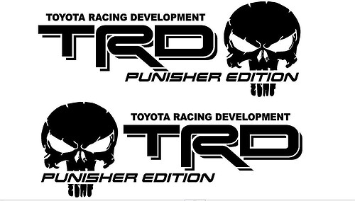 2 - Truck Car Sticker Decal -TRD Punisher EDITION alternate - Vinyl Sticker Decal Outdoor vinyl