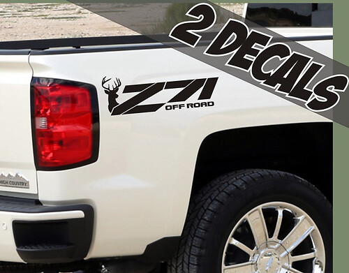 2 - Z71 Offroad Stickers Decals Deer Hunting for Chevrolet Silverado
