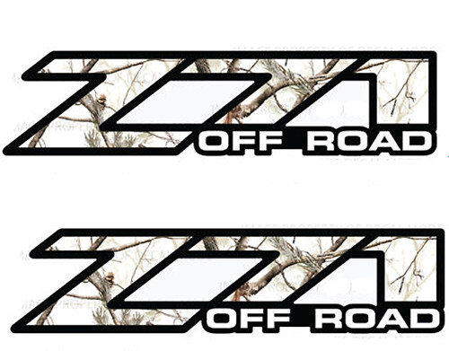 2 Chevy Silverado Z71 Off Road decals Realtree APS Snow Camo stickers 1500
