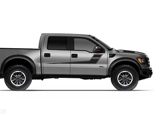 Ford Raptor Truck F-150 Side Rally Stripe Graphic decals stickers fits models 2010-2014