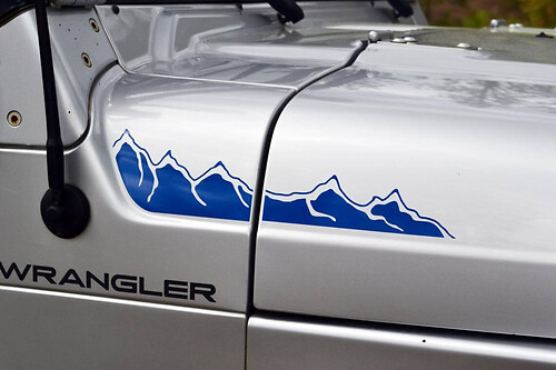 Jeep Hood Side Hood Mountain Sticker Decal Vinyl Graphic JK Renegade