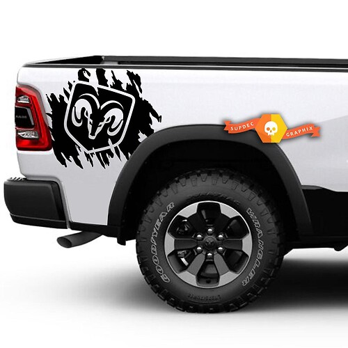 Dodge Ram Logo Splash Splatter Sticker Decal Tailgate Truck SUV Vehicle Graphic Pickup