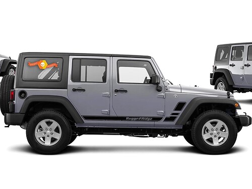 Rugged Ridge Jeep Wrangler Vinyl Side Stickers Decals
