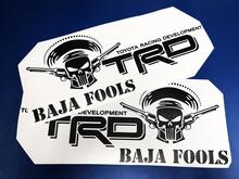 Toyota Racing Development TRD BAJA FOOLS Punisher edition 4X4 bed side Graphic decals stickers 2