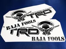 Toyota Racing Development TRD BAJA FOOLS Punisher edition 4X4 bed side Graphic decals stickers 3